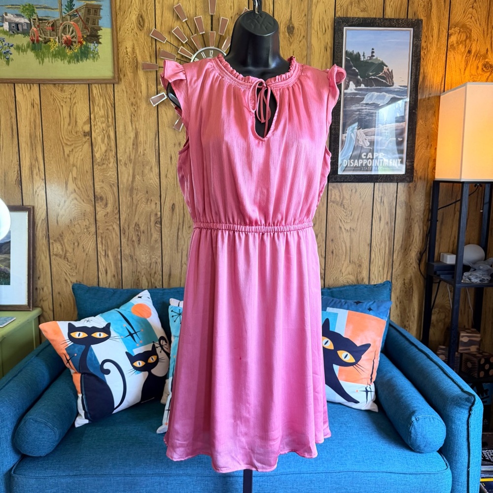Old Navy Peachy Pink Flutter Sleeve Dress